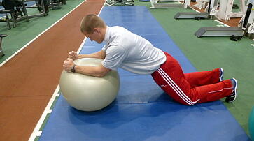 core work on balance ball