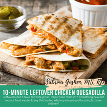 10MinuteLeftoverChickenQuesadilla