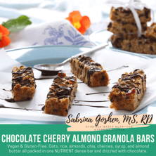 Chocolate Cherry Almond Granola Bar