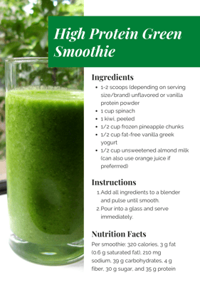 High Protein Green Smoothie