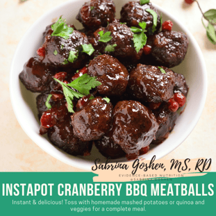 InstaPot Cranberry BBQ Meatballs