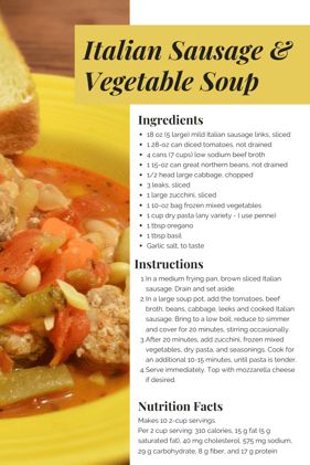 Italian Sausage and Vegetable Soup