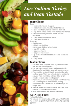 Low Sodium Turkey & Bean Tostadas