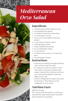 Mediterranean Orzo Salad