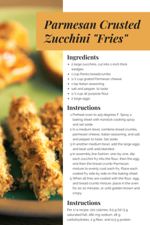 Parmesan Crusted Zucchini Fries