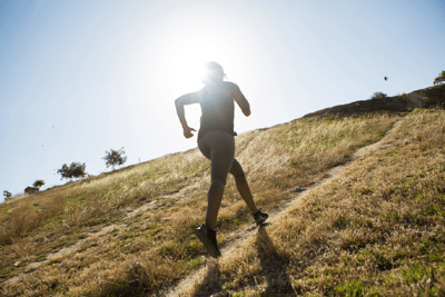 Runner Running Uphill