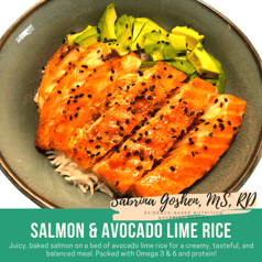 Salmon & Avocado Lime Rice