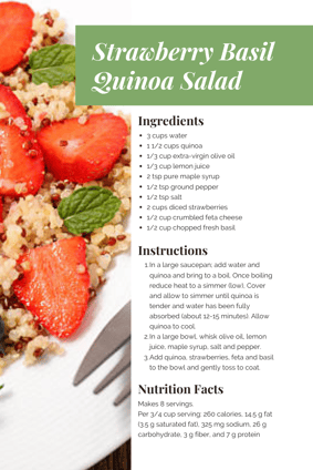 Strawberry Basil Quinoa Salad